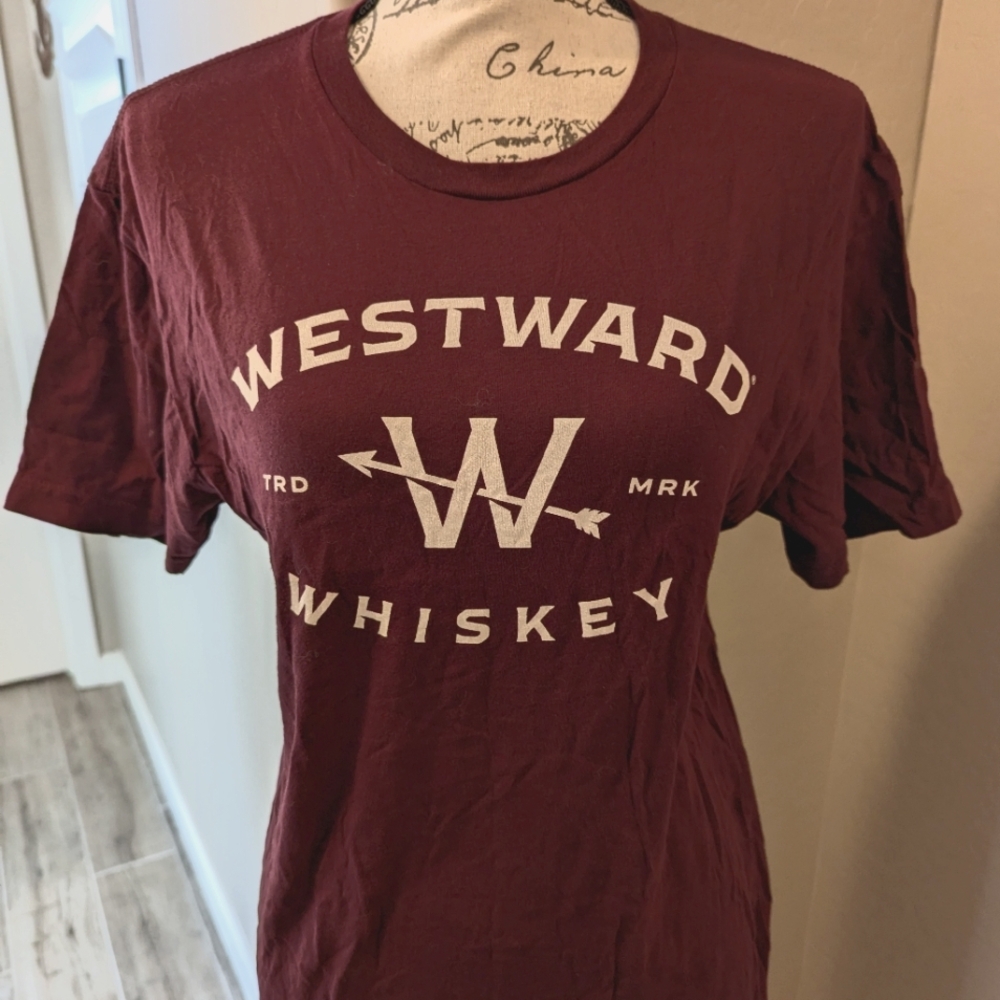 Westward Whiskey T-Shirt Medium (Women's) (Men Small) "Single Malt Reimagined"